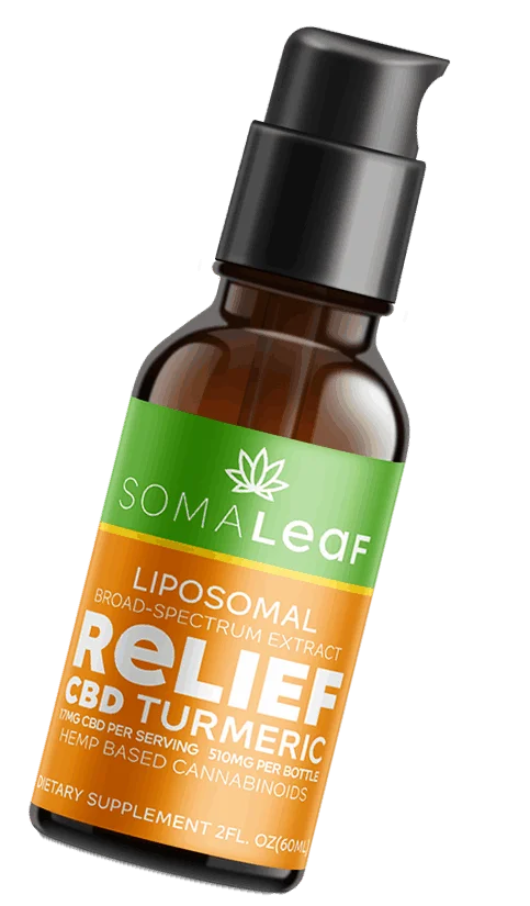SomaLeaf CBD Turmeric Supplement Bottle